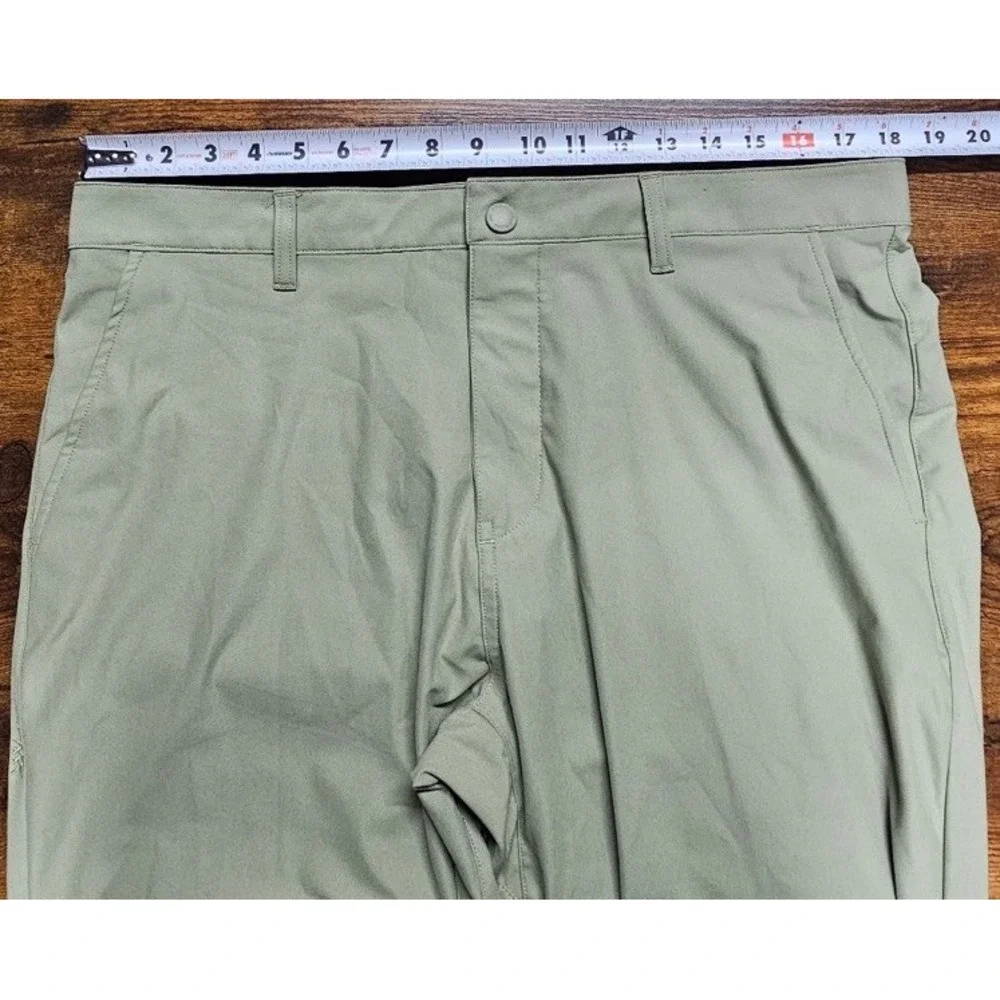 Rhone Commuter Slim Men's 36x32 Sage Green Casual Preppy Performance Golf Pants